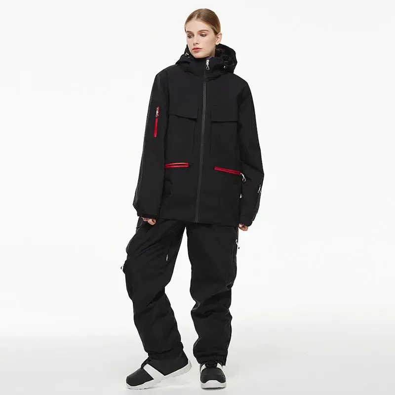 Women Winter Ski Jacket & Pants Outdoor Baggy Snowsuits