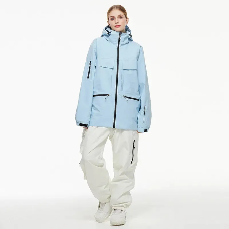Women Winter Ski Jacket & Pants Outdoor Baggy Snowsuits
