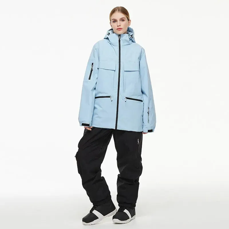 Women Winter Ski Jacket & Pants Outdoor Baggy Snowsuits