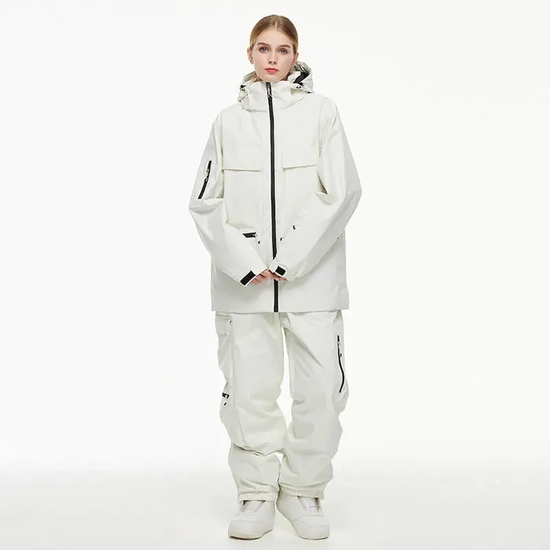 Women Winter Ski Jacket & Pants Outdoor Baggy Snowsuits