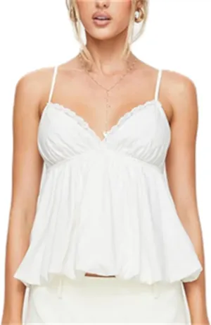 Women Y2K Floral Babydoll Tank Top Cute Spaghetti Strap Bow Tie Crop Camisole Fairycore Night Out Rave Ruffle Outfit