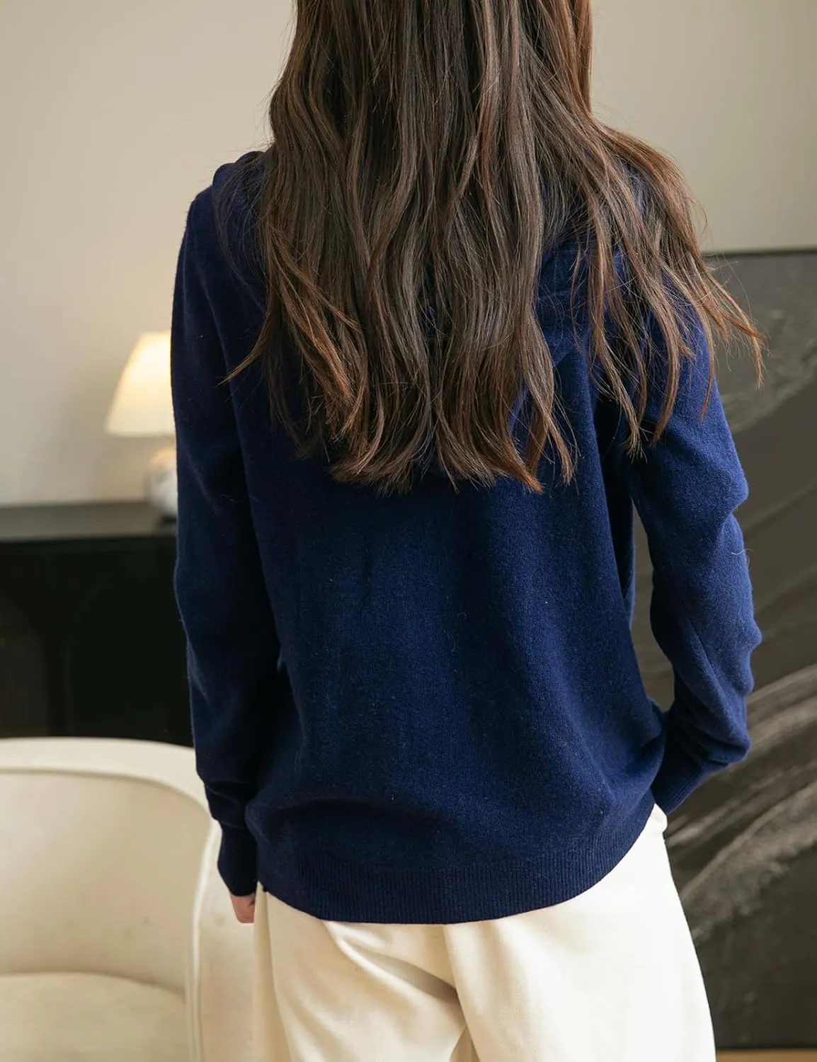 Women's 100% Merino Wool Zip Up Hoodies 2025 Fall Winter Warm Long Sleeve Knit Sweatshirt Cardigan with Pocket