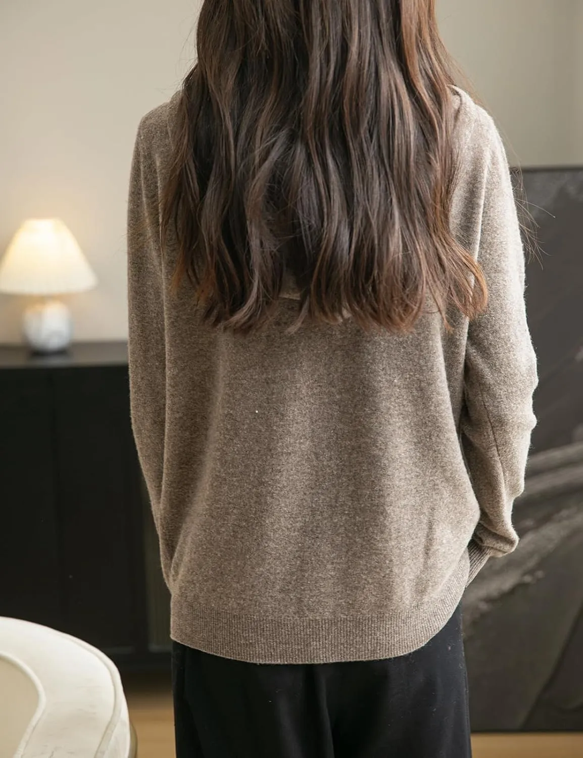 Women's 100% Merino Wool Zip Up Hoodies 2025 Fall Winter Warm Long Sleeve Knit Sweatshirt Cardigan with Pocket