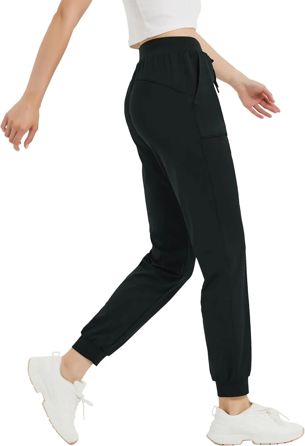 Women's 31"/33"/35"/37" Tall Inseam Joggers Running Sweatpants Pockets Tapered Athletic Workout Lounge Pants