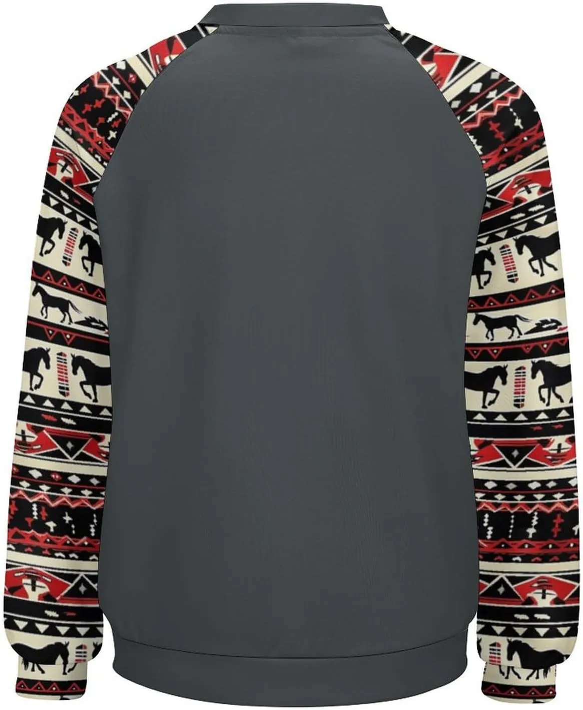 Womens Aztec Print Sweatshirts Loose Long Sleeve Western Shirts Vintage Graphic Cowgirl Crewneck Hoodies Trendy