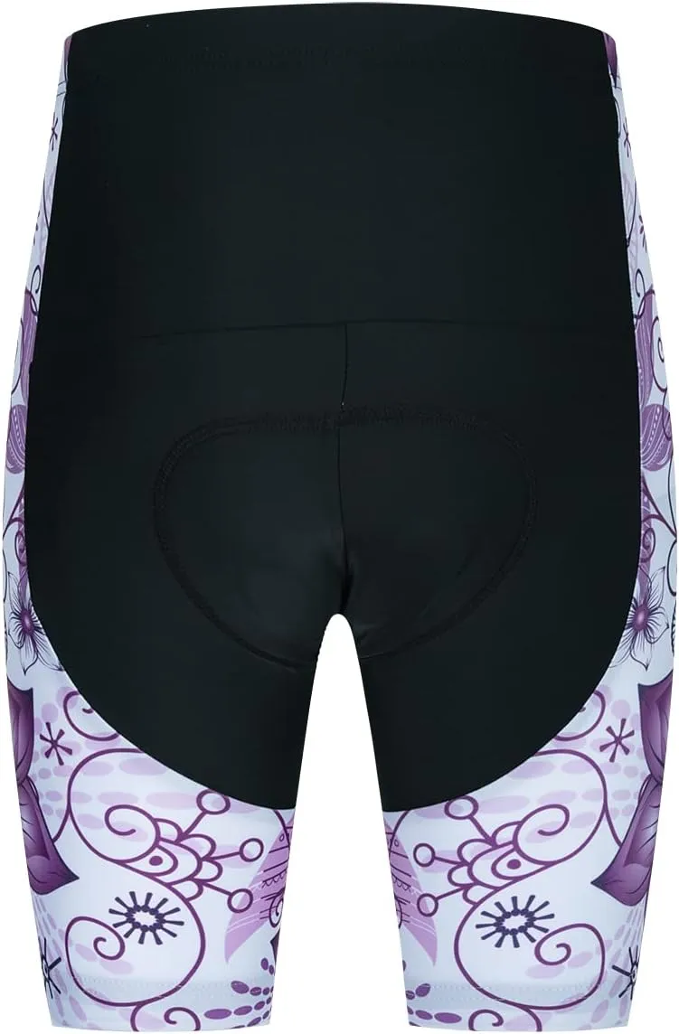 Women's Cycling Jersey Set Short Sleeve with 5D Padded Bike Shorts Breathable Shirt 3-Pockets