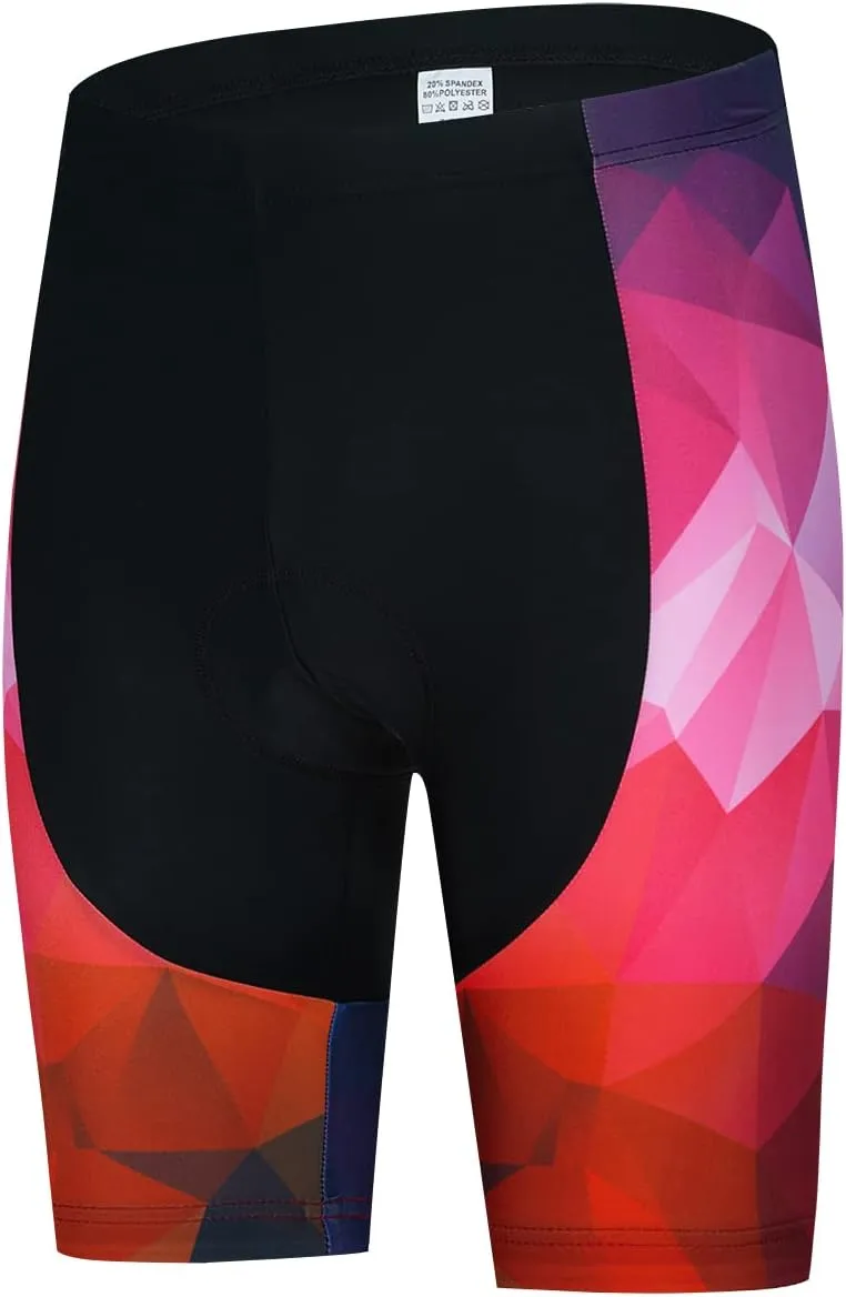 Women's Cycling Jersey Set Short Sleeve with 5D Padded Bike Shorts Breathable Shirt 3-Pockets