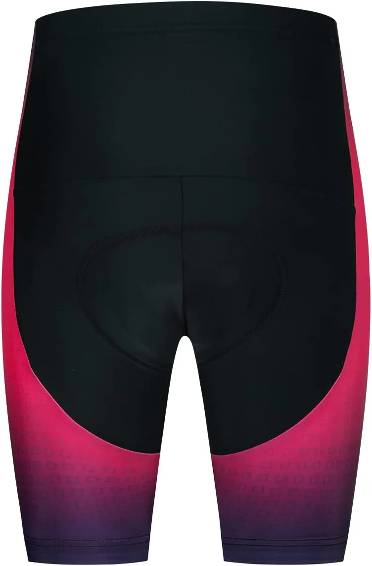 Women's Cycling Jersey Set Short Sleeve with 5D Padded Bike Shorts Breathable Shirt 3-Pockets
