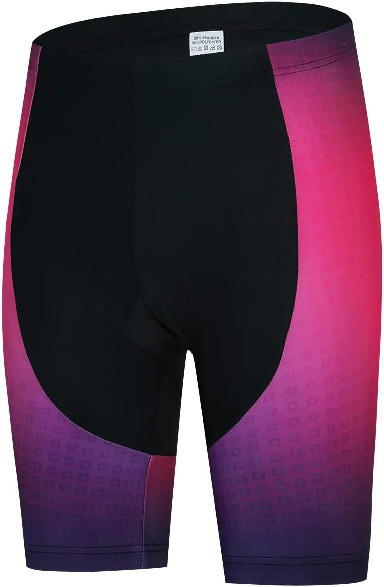 Women's Cycling Jersey Set Short Sleeve with 5D Padded Bike Shorts Breathable Shirt 3-Pockets