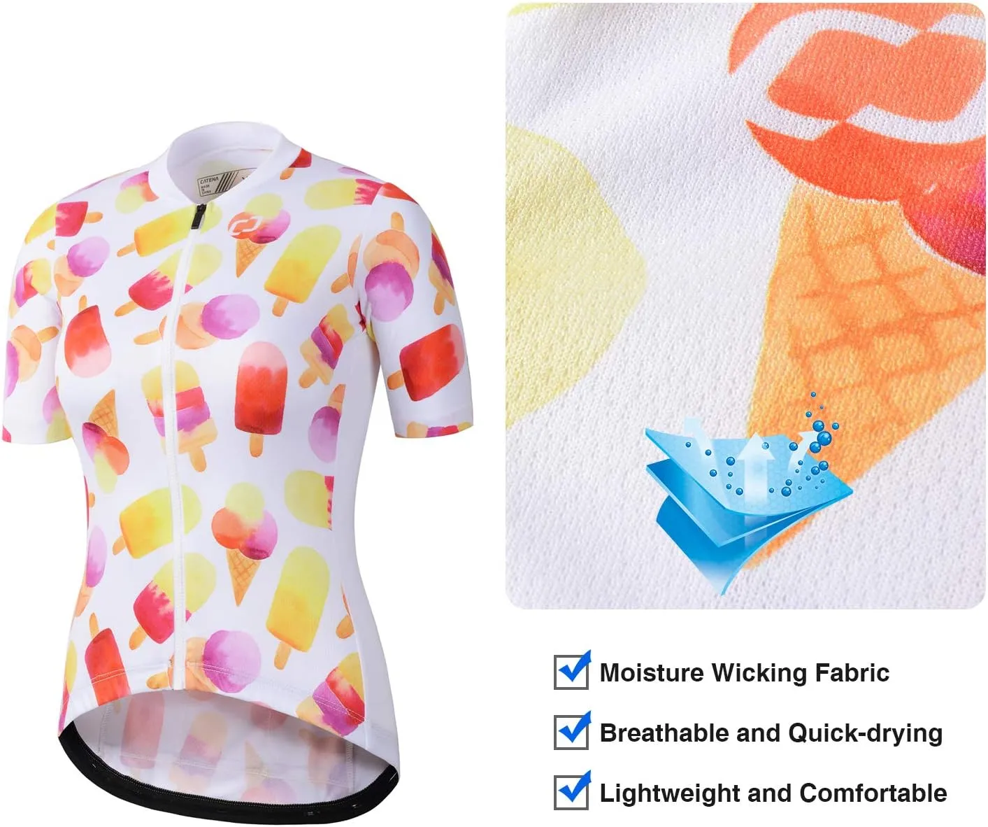Women's Cycling Jersey Short Sleeve Breathable Bike Shirt Bicycle Clothing Quick Dry Black Butterfly