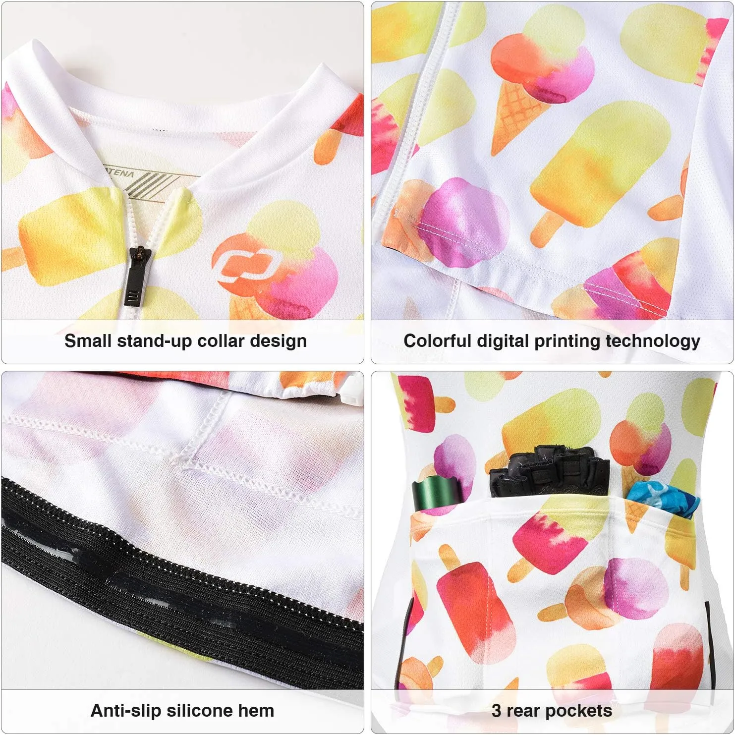 Women's Cycling Jersey Short Sleeve Breathable Bike Shirt Bicycle Clothing Quick Dry Black Butterfly