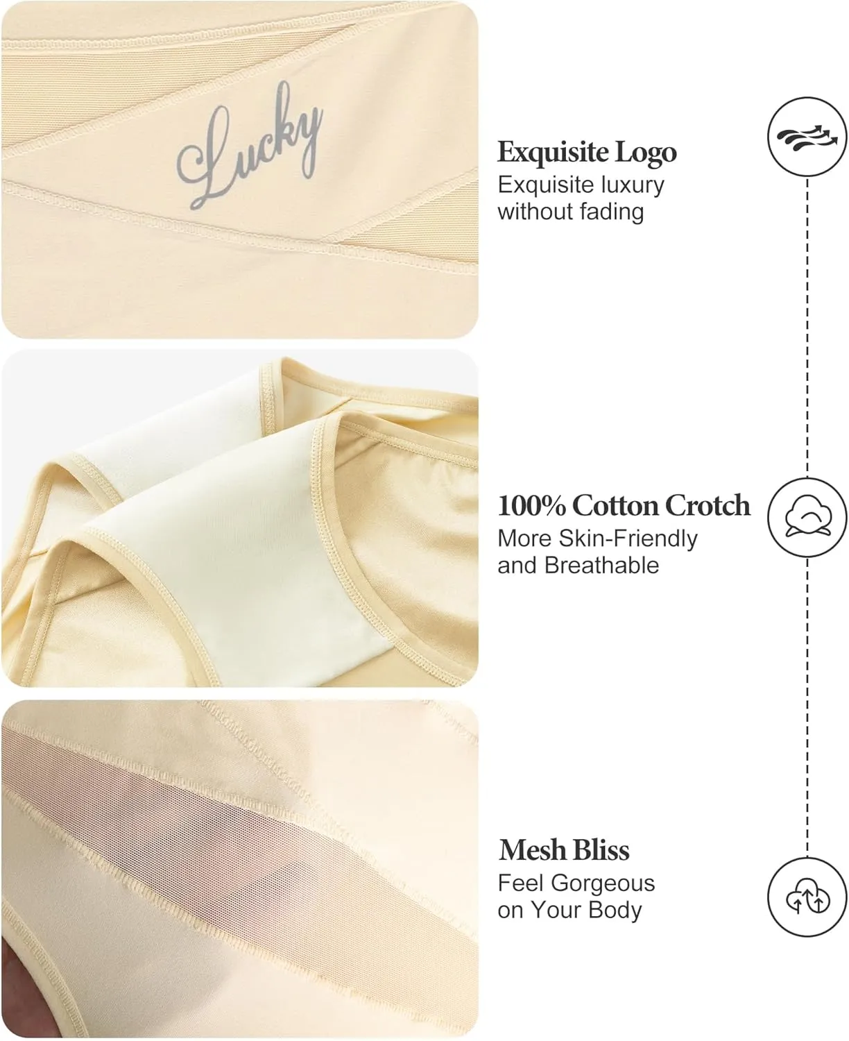 Women's High Waisted Underwear Postpartum Stretch Full Coverage Breathable Briefs 4 Packs Panties