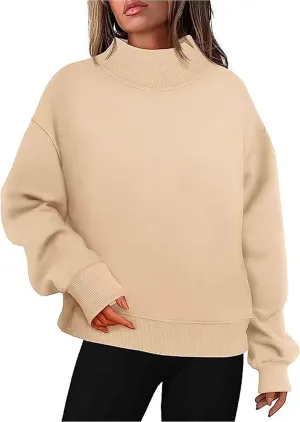 Womens Oversized Sweatshirts Turtleneck Long Sleeve Pullover Hoodies Tops Fall Outfits 2023 Clothes