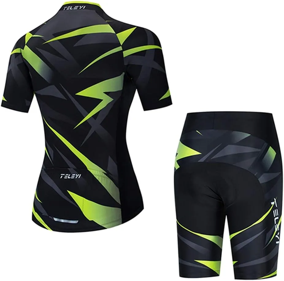 Women's Short Sleeve Cycling Jersey Jacket Cycling Shirt Quick Dry Breathable Mountain Clothing Set Bike Top