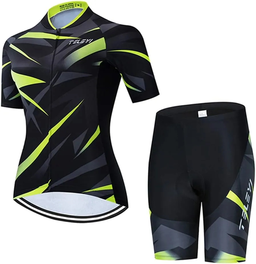 Women's Short Sleeve Cycling Jersey Jacket Cycling Shirt Quick Dry Breathable Mountain Clothing Set Bike Top