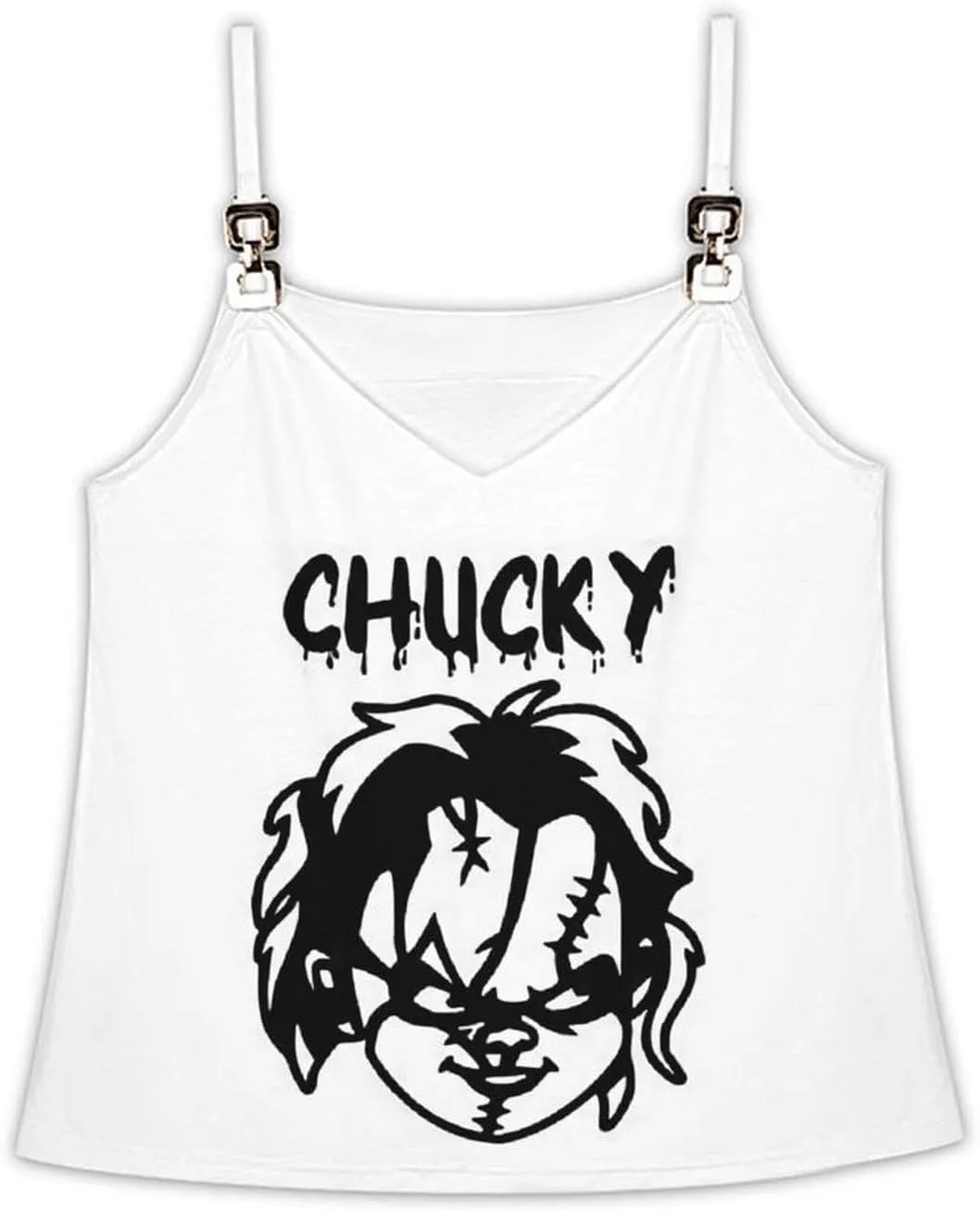 Womens Tank Tops Chucky V-Neck Gym Loose Unique Sleeveless Shirt Summer Beach Tees