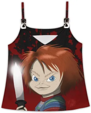 Womens Tank Tops Chucky V-Neck Gym Loose Unique Sleeveless Shirt Summer Beach Tees