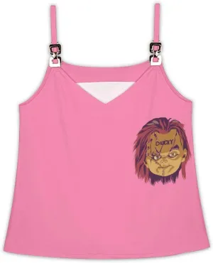 Womens Tank Tops Chucky V-Neck Gym Loose Unique Sleeveless Shirt Summer Beach Tees