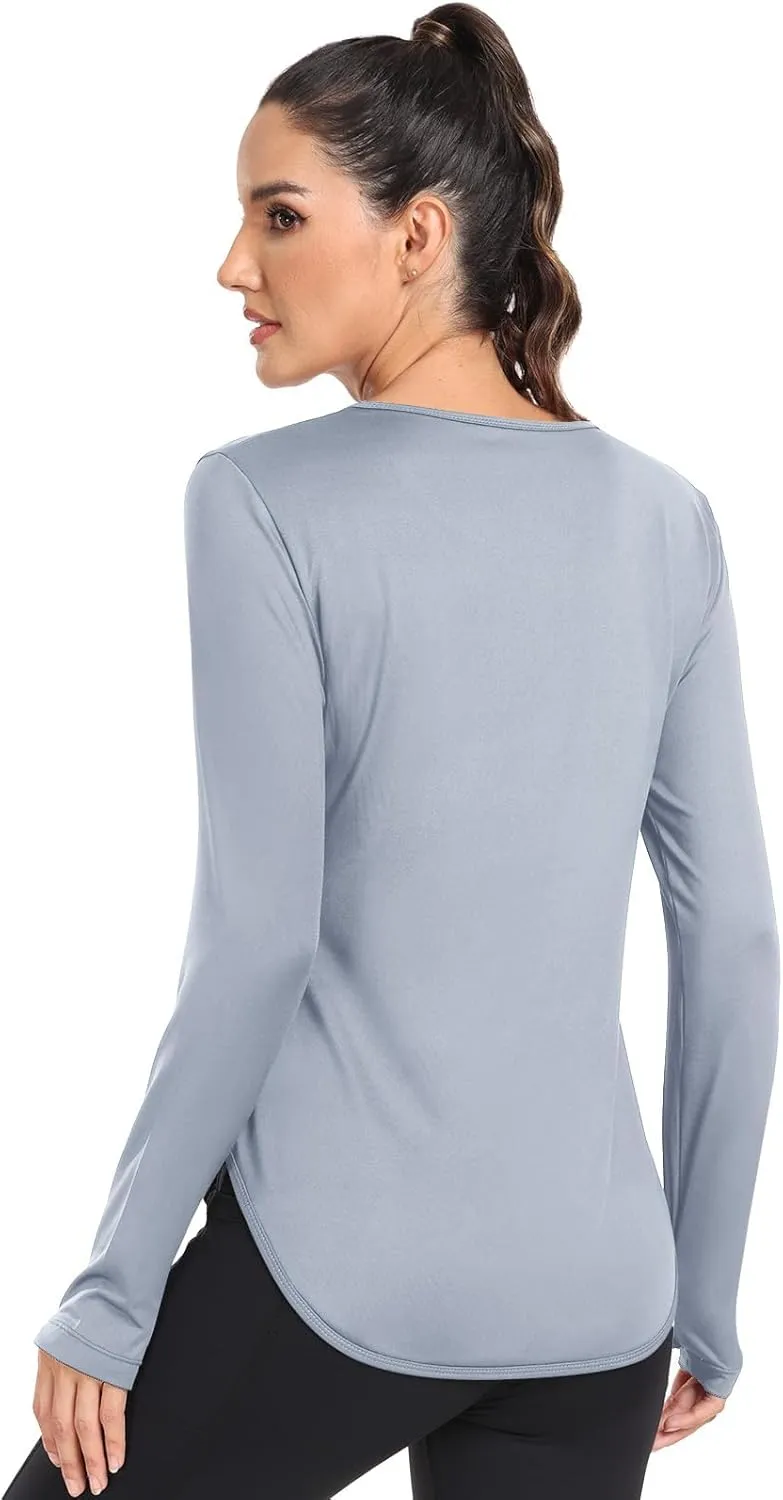 Womens UPF 50  Sun Shirts Long Sleeve UV Sun Protection Lightweight Quick Dry Rash Guard Workout Hiking Outdoor Tops
