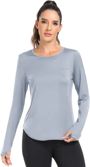 Womens UPF 50  Sun Shirts Long Sleeve UV Sun Protection Lightweight Quick Dry Rash Guard Workout Hiking Outdoor Tops
