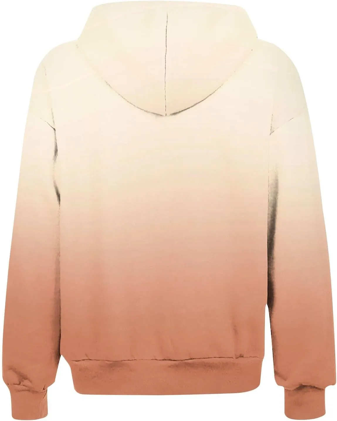 Womens Zip Up Hoodies Sherpa Lined Fleece Thermal Jacket Full Zip Long Sleeve Sweatshirts Gradient Color Shirts Coat
