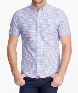 Wrinkle-Free Short-Sleeve Blufled Shirt