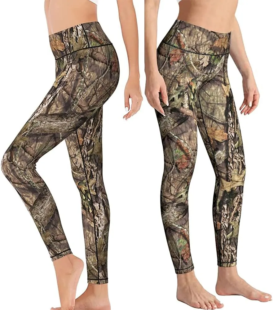 Yaateeh High Waist Yoga Pants Tummy Control Workout Running Leggings Capri for Women