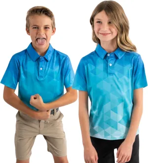 Yatta Youth Polo Just Beachy Golf Polo - Unisex Small Athletic Fit, Wrinkle Resistant, Moisture Wicking, 4-Way Stretch