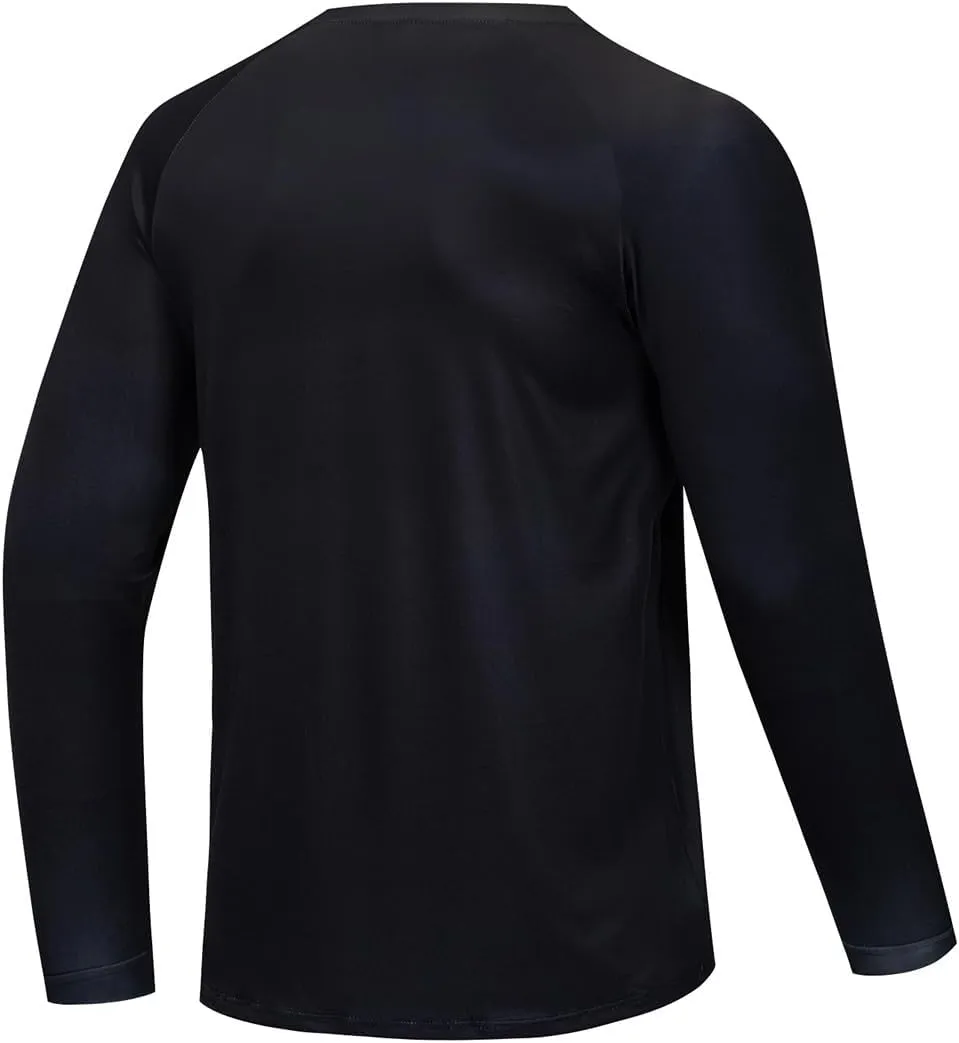 YIBIMOTTO Summer Fishing Shirts Long Sleeve Running Hiking Shirt Quick Dry Sun Protection Tops for Men Lightweight