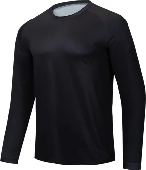 YIBIMOTTO Summer Fishing Shirts Long Sleeve Running Hiking Shirt Quick Dry Sun Protection Tops for Men Lightweight