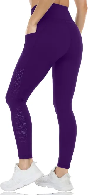 Yoga Pants for Women with Pockets High Waist Yoga Leggings Tummy Control Gym Workout Running Sports with Mesh