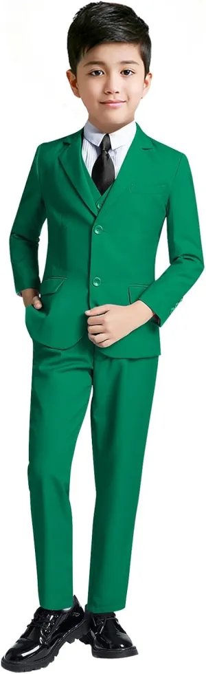 YuanLu Boys Suit for Kids Tuxedo Wedding Ring Bearer Outfit Boy Formal Suits 5 Piece Slim Fit Dresswear Suit Set