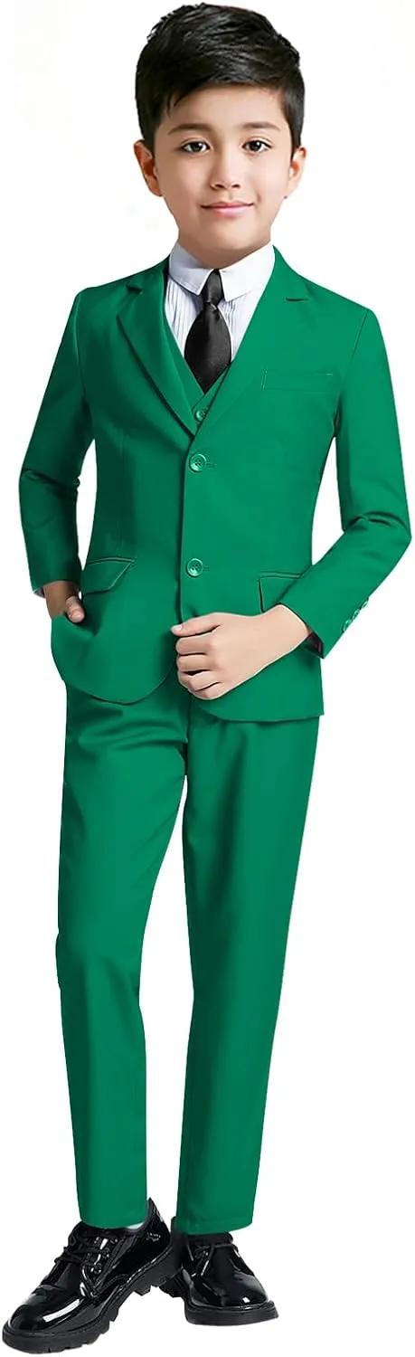 YuanLu Boys Suit for Kids Tuxedo Wedding Ring Bearer Outfit Boy Formal Suits 5 Piece Slim Fit Dresswear Suit Set