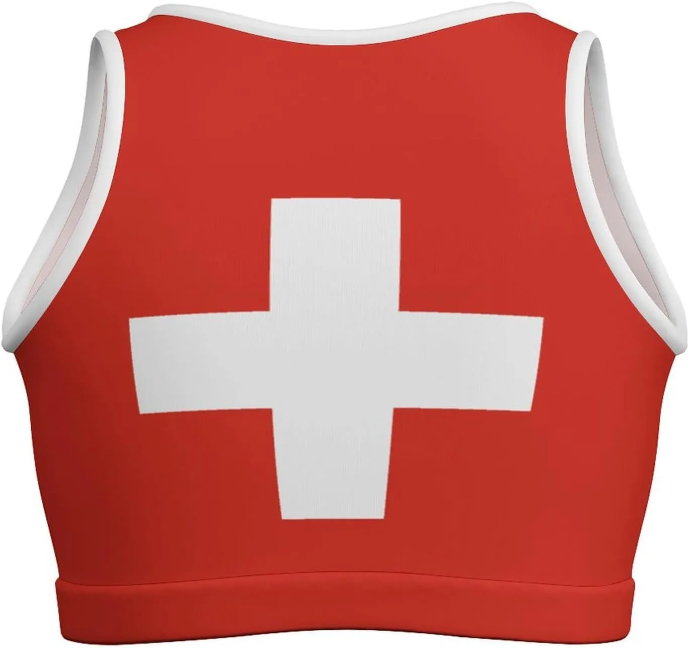Zakqeik Women's Cute Sleeveless Tank Tops Switzerland Flag Scoop Neck Basic Cami Shirts