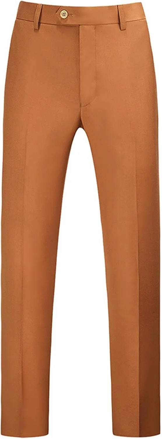 ZYXTIM Men's Smart Dress Pants Oversize Winkle Free Flat Front Weeding Business Work Trousers Plus Size Formal Pants Big&Tall